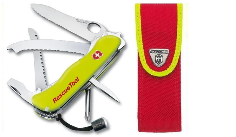 Couteau Victorinox, série Grands couteaux de poche Jaune fluo (RescueTool)