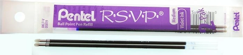 Pentel Refill (Ballpoint), Refill & ink - Recharge & encre serie Violet ink