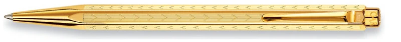 Stylo bille Caran d'Ache, série Ecridor Chevron Doré