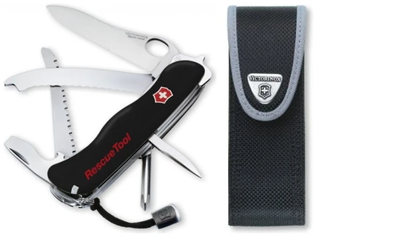 Couteau Victorinox, série Grands couteaux de poche Noir (RescueTool)