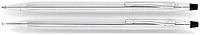 Cross Set ballpoint & pencil (0.7mm), Classic Century series Chrome