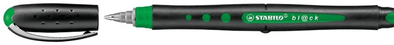 Stylo à bille roulante Stabilo, série Bl@ck Encre verte