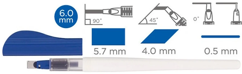 Pilot Fountain pen, Parallel series Blue (Calligraphy 6 mm)