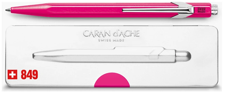 Caran d'Ache Ballpoint pen, Office line 849 series Purple fluo Popline