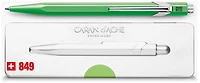 849 POPLINE fluorescent green varnished ballpoint pen, complete with holder