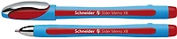 Stylo bille Schneider, série Slider Memo Encre Rouge