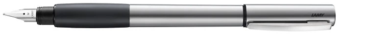 Lamy Fountain pen, Accent AL series Palladium (Black rubberized grip)