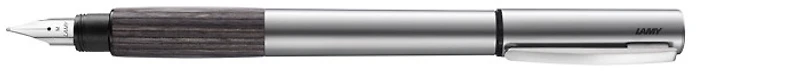 Lamy Fountain pen, Accent AL series Palladium (Grey wood grip)