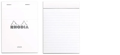 Bloc notes Rhodia, série Basics Blanc (#13-Ligné)