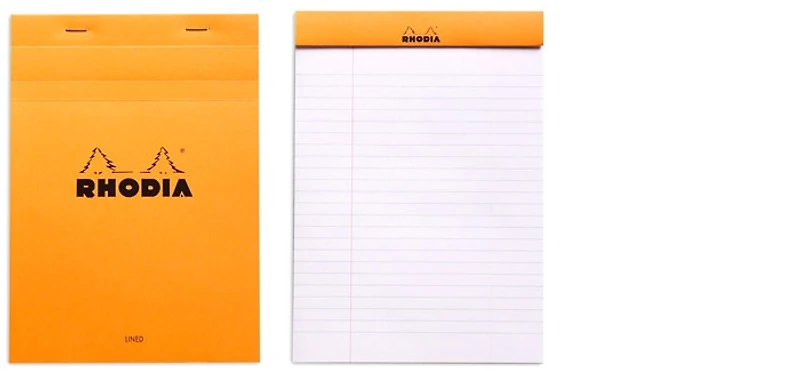Bloc notes Rhodia, série Basics Orange (#16-Ligné)