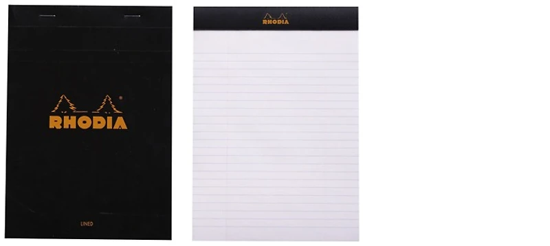 Rhodia Note pad, Basics series Black (#16-Lined)