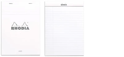 Bloc notes Rhodia, série Basics Blanc (#16-Ligné)