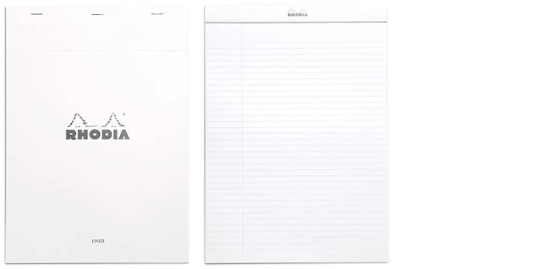 Rhodia Note pad, Basics series White (#18-Lined)