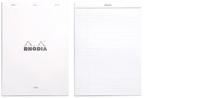 Rhodia Note pad, Basics series White (#18-Lined)