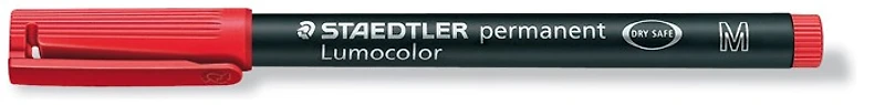 Crayon feutre Staedtler, série Lumocolor Rouge permanent