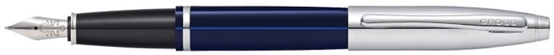 Stylo plume Cross, série Calais Bleu/Chrome