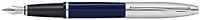 Stylo plume Cross, série Calais Bleu/Chrome 