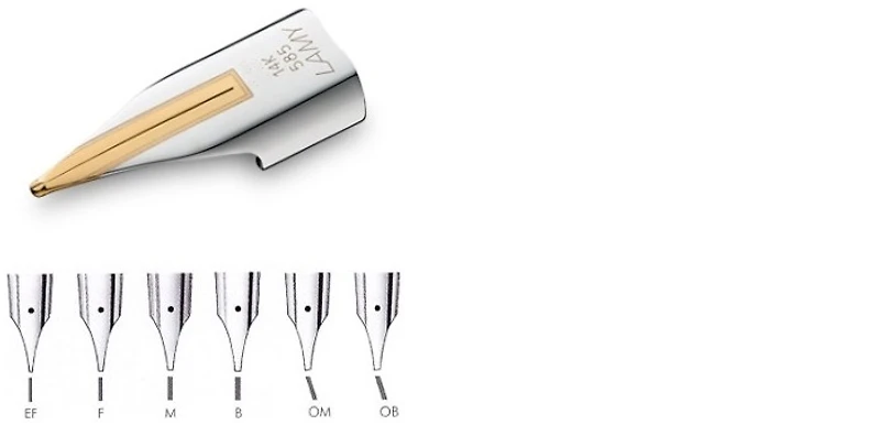 Lamy Fountain pen nib, Parts series 14kt Gold yellow & white Z56 (Imporium)