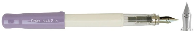 Pilot Fountain pen, Kakuno series Purple & White