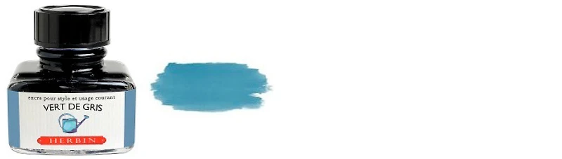 Bouteille d'encre J.Herbin, série La Perle Des Encres Encre Gris-Vert (Vert de gris)- 30ml
