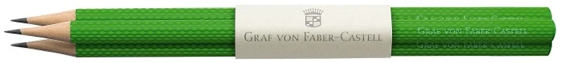 Crayon à mine en bois Faber-Castell, Graf von, série Pencil Vert vipère (Paquet de 3)