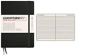 Carnet de notes Leuchtturm1917, série Notebook Medium (A5) Noir (Ligné, 145mm x 210mm)