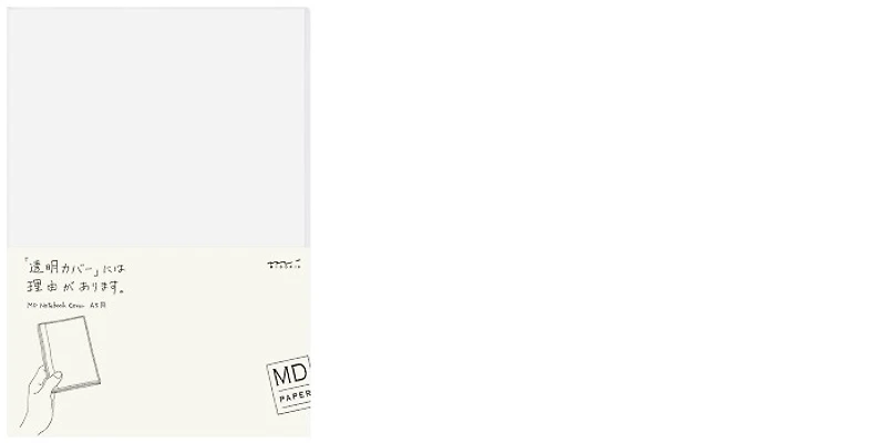 Couverture à carnet (A5) Midori, série Clear Cover Transparent