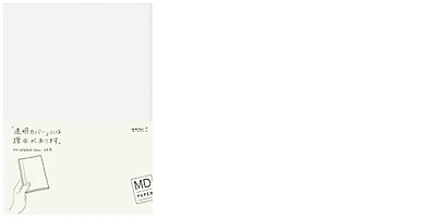 Couverture à carnet (A5) Midori, série Clear Cover Transparent