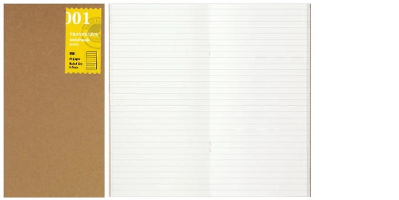 Traveler's Company Notebook refill, Notebook Refill series White (Ruled, 110mm x 210mm)