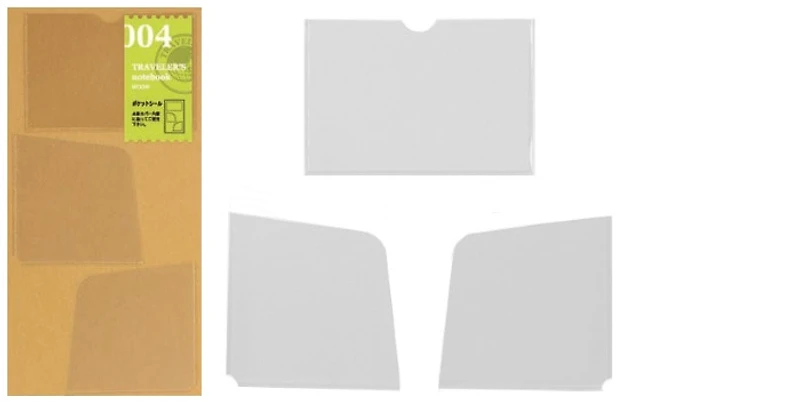 Traveler's Company Adhesive pocket, Notebook Refill series Transparent