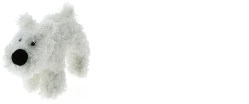 Tintin Luxury soft toy, Snowy (8 cm) without box