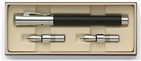 Ensemble Stylo plume Faber-Castell, Graf von, série Tamitio Calligraphie Noir