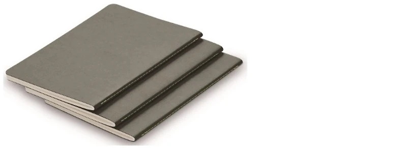 Lamy (A6) Booklet, Booklet softcover series Gray (102mm x 144mm) - Pack of 3