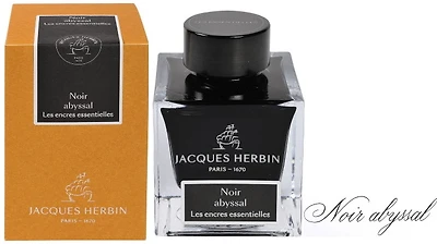 Jacques Herbin Ink bottle, Essentielles inks series Noir Abyssal
