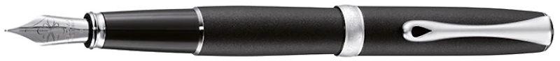 Diplomat Fountain pen, Excellence A² series Matte black/Matte chrome