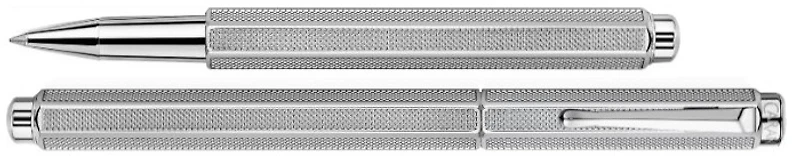 Stylo bille roulante Caran d'Ache, série Ecridor Milanaise Palladium