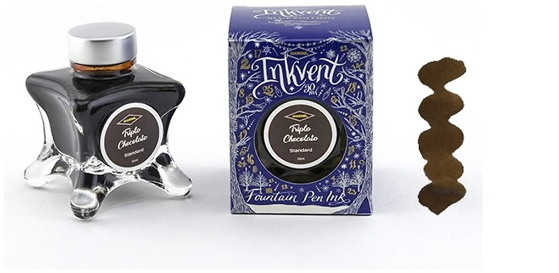 Bouteille d'encre Diamine, série Inkvent Encre Triple Chocolate (50ml)