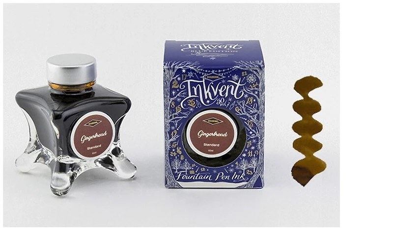 Bouteille d'encre Diamine, série Inkvent Encre Gingerbread (50ml)