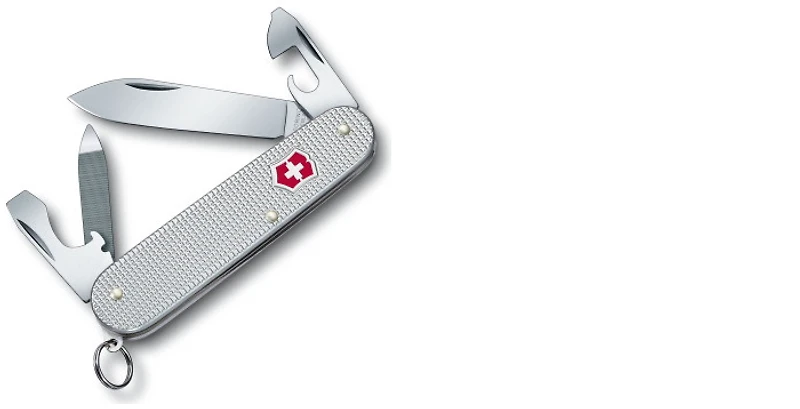 Couteau Victorinox, série Moyens couteaux de poche Alox argenté (Cadet)