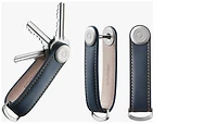 Organisateur de clé Orbitkey, série Leather Bleu/Ocre (Navy/Tan)