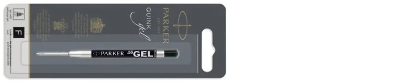 Recharge Gel pour stylo à bille Parker, série Recharge & encre Encre noire (F - 1/Paquet)
