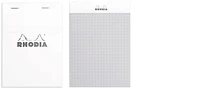 Bloc notes Rhodia, série Basics Blanc (#13-Quadrillé)