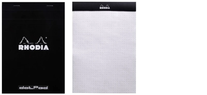 Rhodia Note pad, Basics series Black (#16-Dot grid)