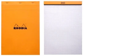 Rhodia Note pad, Basics series Orange (#18-Squared grid)