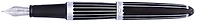 Stylo plume Diplomat, série Aero Noir (Stripes)