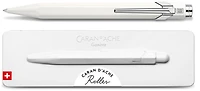 Stylo à bille roulante rétractable Caran d'Ache, série 849 Roller with Gift box Blanc