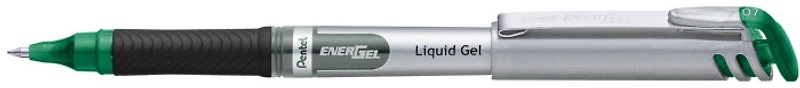 Stylo encre gel Pentel, série EnerGel Capped Encre verte (Metal tip)