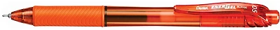 Pentel Retractable Gel pen, EnerGel-X series Orange ink (Needle tip)