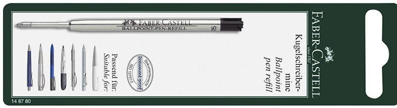 Recharge stylo Faber-Castell Office, série Recharge & encre Encre noir