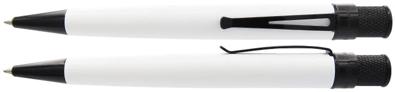 Stylo bille roulante rétractable Retro 51, série Tornado Chaplin Blanc BKT*